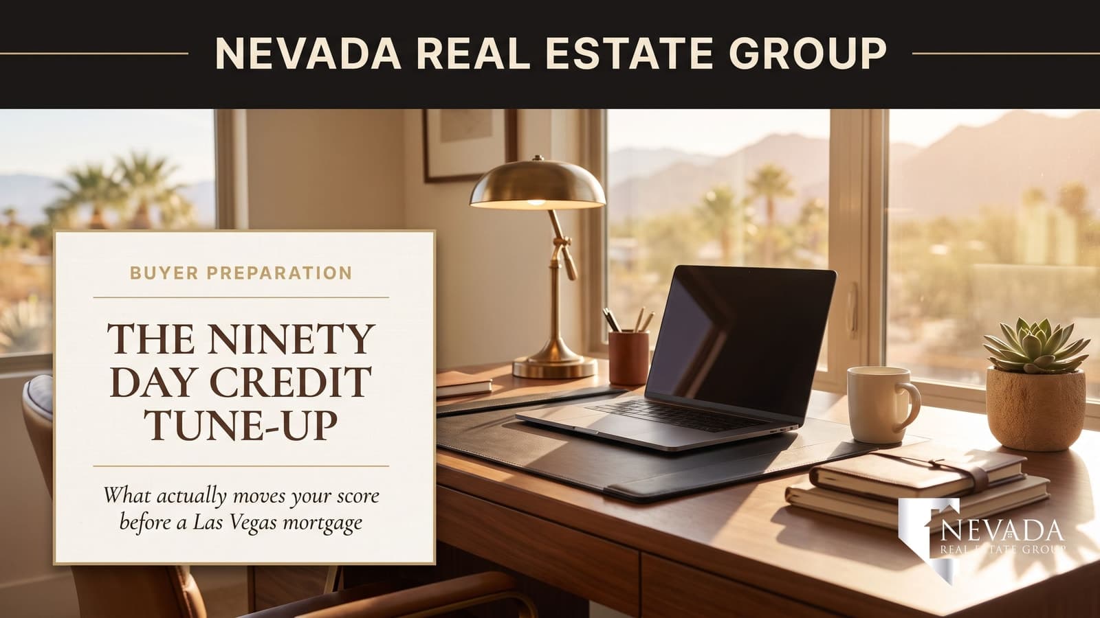 Las Vegas home buyer improving credit score 90 days before mortgage application 2026 — the sequenced tune-up plan