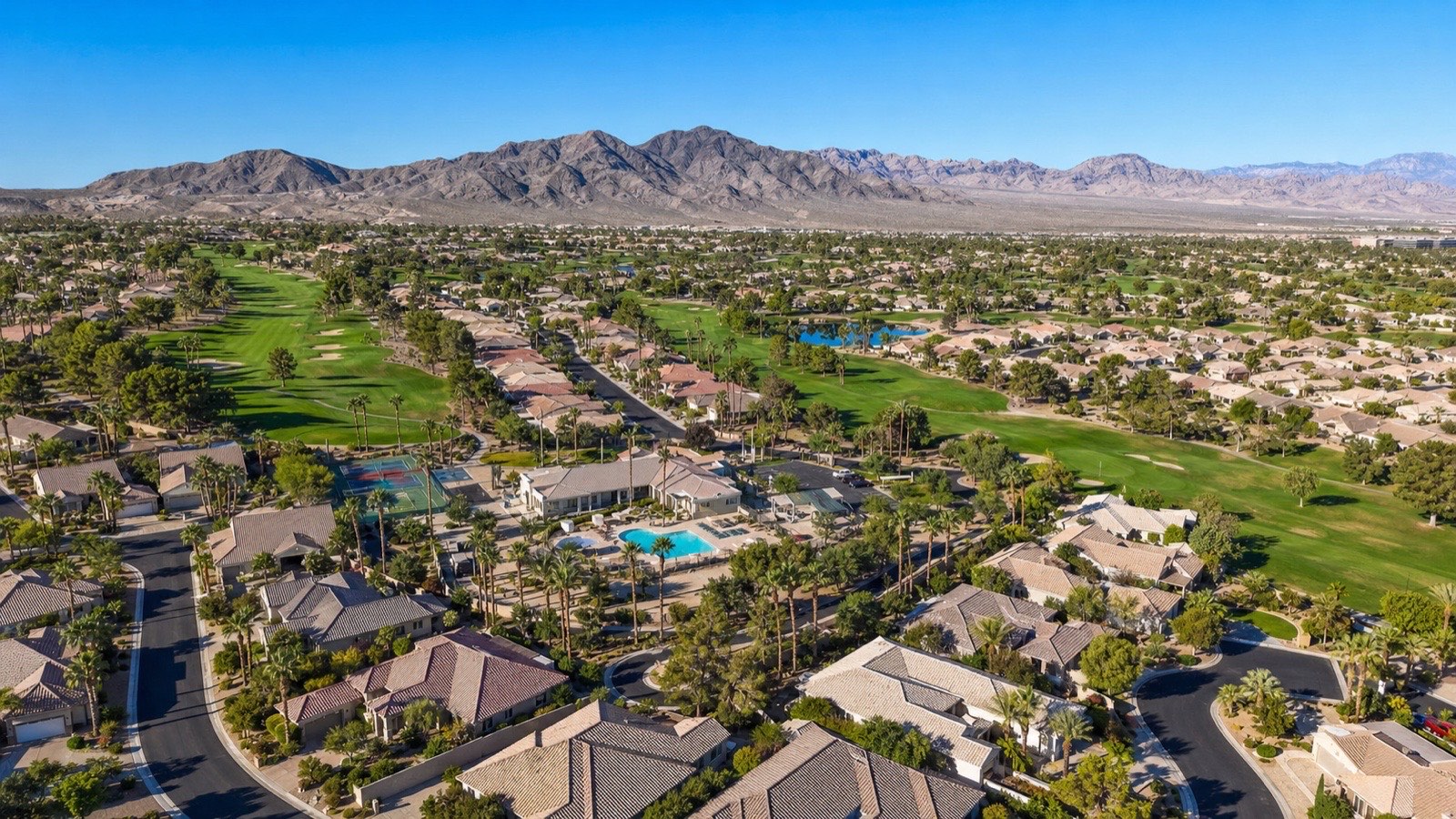 Las Vegas valley homes at dusk, representing the market served by the city's top-ranked real estate website